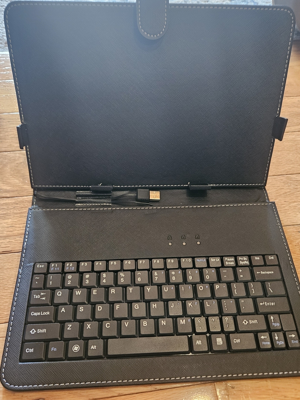 Universal Black Tablet Keyboard Case with Detachable USB Receiver